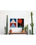 Toile Triangles Colorés - 60x40 cm